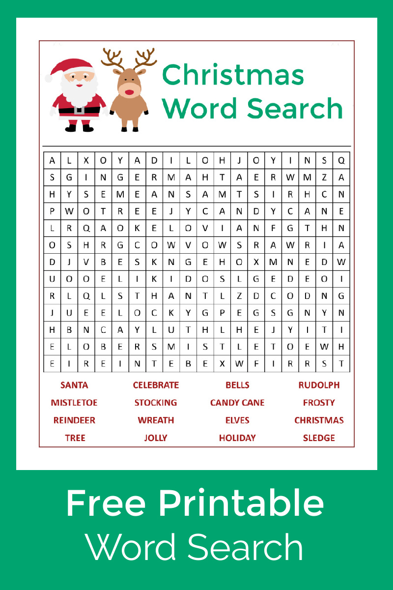 ☃️🎅🏼santa's christmas word search activity page - mama likes this